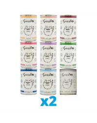 GUSSTO Cat conserve hrana pisici 18x400 g mix arome
