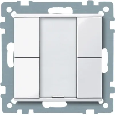 Buton KNX, 4 clapete, Alb Intens, Sistem M