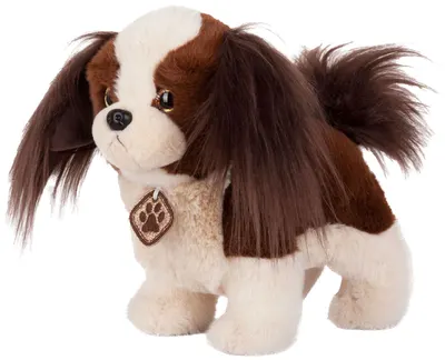 Jucărie de pluș Amek Toys - Câine, maro, 19 cm