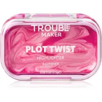 Trouble Maker Plot Twist Cream Highlight iluminator solid cremos culoare Spiralling Pink 2.5 g