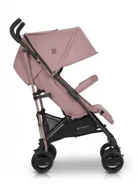 Carucior sport Euro Cart Ezzo cu pliere tip umbrela pozitie de somn si parasolar XXL Rose, spatar reglabil in 3 pozitii, dotat cu husa de picioare, roti cu suspensii