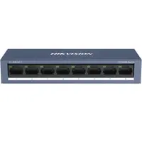 Switch Hikvision DS-3E0108-O: 8 × 10/100 Mbps RJ45 Port, tensiune alimentare 5 VDC, 1A., dimensiuni: 142.4 mm × 25.6 mm × 53.1 m