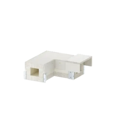 90° bend I90/E30, internal height 50 mm | Type BSKH-FB090506