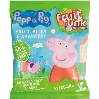 Gustare de Fructe cu Capsuni fara Zahar Adaugat Peppa Pig 10x10g