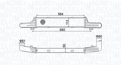 Intercooler potrivit MERCEDES E T-MODEL (S210), E (W210) 2.2D 2.5D 2.9D 03.96-03.03
