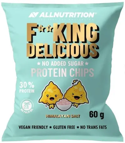 Fitking Delicious Protein Chips, sare himalayană, 60 g, AllNutrition