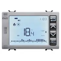 Timed Thermostat/programmer With Humidity Management - Knx - 3 Module - Titanium - Cproiector Horus