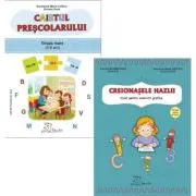 Set 2 caiete pentru grupa mare, 5-6 ani: Caietul prescolarului si Creionasele hazlii