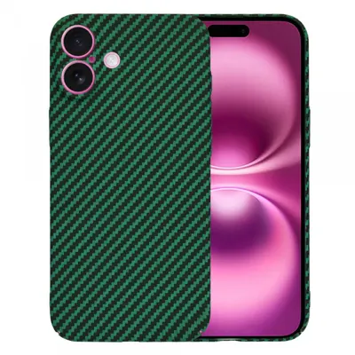 Husa pentru Apple iPhone 16 Plus, Techsuit, Carbonite FiberShell, Verde