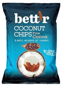Chipsuri de cocos cu cacao, 40 g, Bett'r