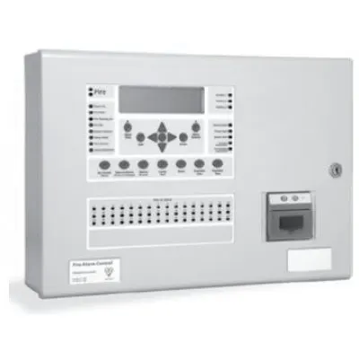Centrala de incendiu cu 2 bucle Kentec ENSH63002 03 cu 0 LED-uri de zona, montaj aparent, cu cheie de activare