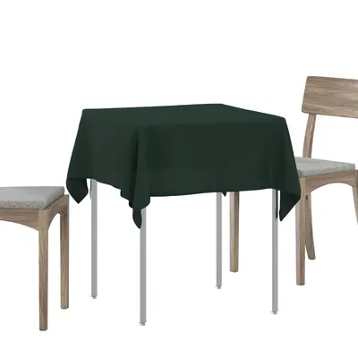 vidaXL Țesătură pentru masă Pătrat Verde închis 110 x 110 cm Poliester
