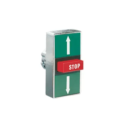 Triple-Touch Actuator, Diametru, Ø22mm 8lm Metal Series, 2 External Flush Ond 1 Middle Extended Push Buttons. Diametru, I - Stop - Ii