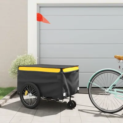 Gossi remorca pentru biciclete, negru si galben, 45 kg, fier