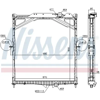 Radiator, racire motor NISSENS 65467A