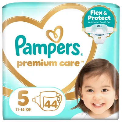 Scutece Premium Care Nr.5 11-16kg, 44 bucati, Pampers