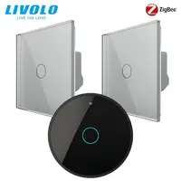 Intrerupatoare simple wireless Zigbee generatia noua + hub Zigbee, control de pe smartphone Gri