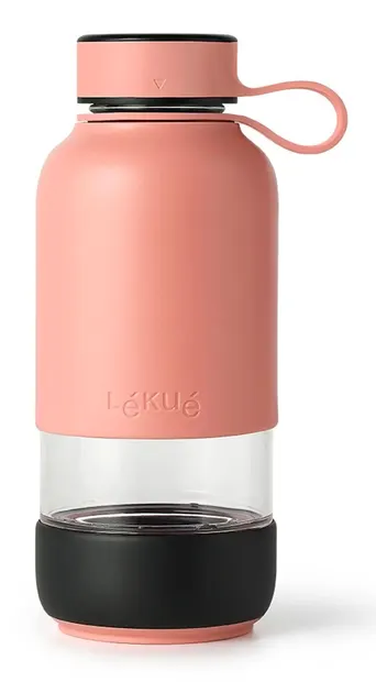 Sticlă cu filtru Lékué – On The Go, 500 ml, coral