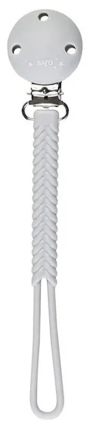 Clemă pentru suzetă Saro - Braid, Grey