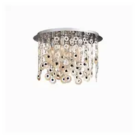 Corp de iluminat cu elemente decorative naturale sidefate si octogoane de cristal 5x40W