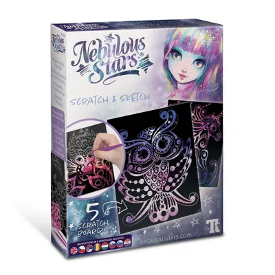 Set de Artă "Scratch & Sketch" cu Personajul Isadora – Nebulous Stars