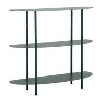 Masă consolă albastru-verde din metal 28x90 cm Saturn – Mauro Ferretti