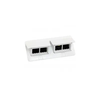 Doza pardoseala tip POP-UP - 8 (2x4) module - glossy alb