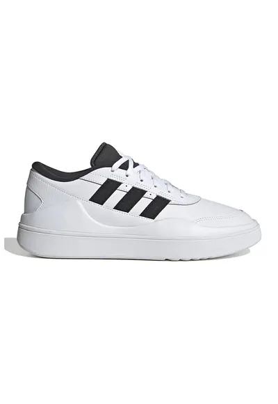 Pantofi sport de piele cu logo Osade - Alb/Negru stins