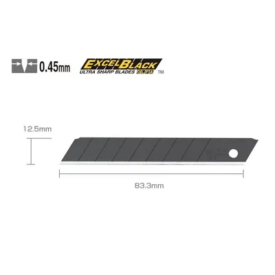Set MTBB-10B - lame japoneze negre de 12.5 mm. 10 bucati. Olfa