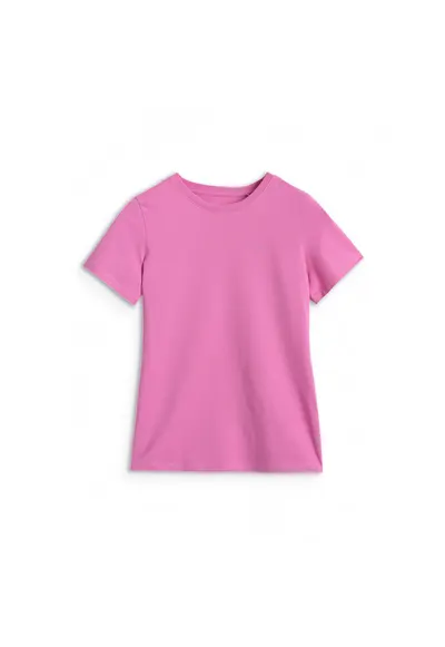 Tricou copii - oversize - bumbac - roz - pentru fete