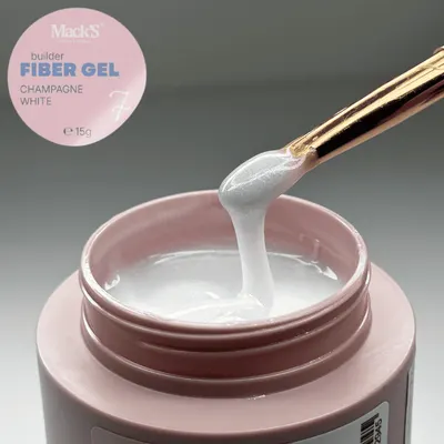 Gel Constructie Fiber Champagne White 15ml Macks - FW-MKS