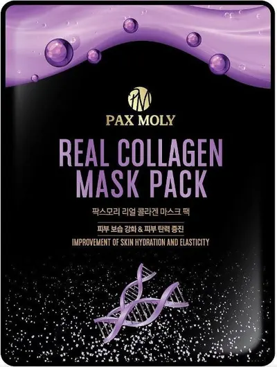 Pax Moly Mască de față folie cu colagen, 25 ml