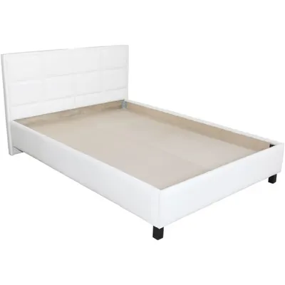 Pat Soft tapitat pentru saltea 140x200, Alb