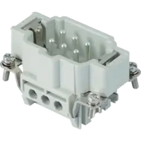 Contector industrial Tata - 44X27 - 6P + E 16A 500V / 6kV / 3 - ȘURUB CONNECTION - CU PLATE - GRI