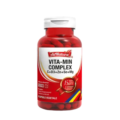 Complex VITA-MIN C+D3+Zn+Se+Mg, 30 capsule, AdNatura