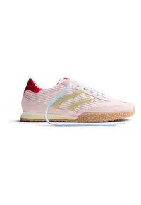 Pantofi sport din piele intoarsa si plasa cu aspect texturat Chacke - Roz