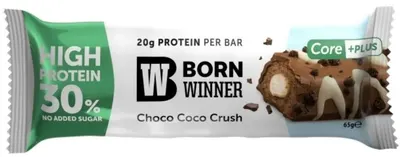 Core Plus Protein Bar, choco coco crash, 65 g, Born Winner