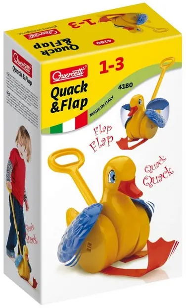 Jucarie de impins Quercetti - Ratusca galbena