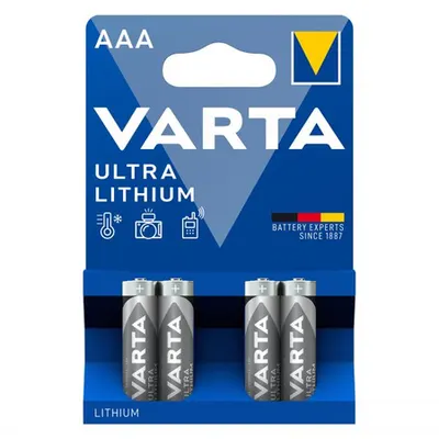 Baterii litiu AAA R3, Blister 4 Buc. Varta