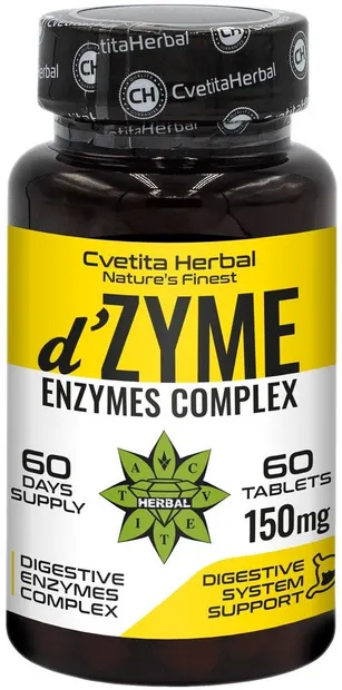 D'Zyme, 150 mg, 60 tablete, Cvetita Herbal