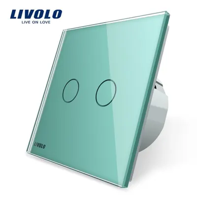 Intrerupator dublu reset, buton revenire Verde