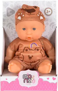 Păpuşă Moni Toys - Cu haine maro, 20 cm