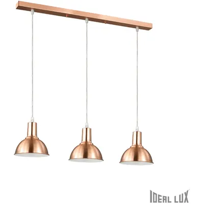 Lustra Benny, 3 becuri, dulie E27, L:700 mm, H:300/1220 mm, Cupru