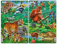 Puzzle pentru copii Larsen din 30 piese - Animale sălbatice, sortiment