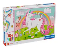 Puzzle Clementoni din 104 de piese - Eu cred in unicorni