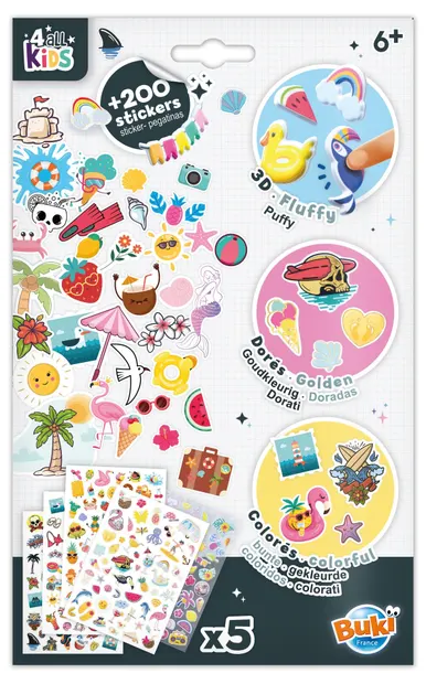 Set de stickere Buki France - Vară, peste 200 bucăți