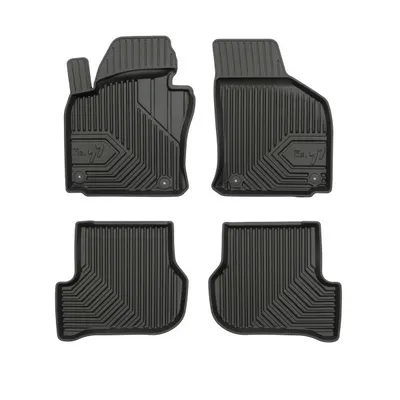 Set covorase cauciuc 4 piese No. 77, fata spate negru, potrivit SKODA OCTAVIA II; VW GOLF VI 02.04-05.16, Cabriolet Hatchback Liftback break