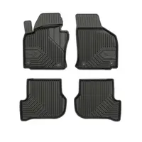 Set covorase cauciuc 4 piese No. 77, fata spate negru, potrivit SKODA OCTAVIA II; VW GOLF VI 02.04-05.16, Cabriolet Hatchback Liftback break