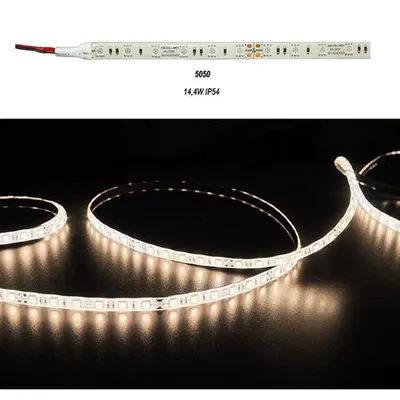 Banda LED 14.4W 24V IP54 5050 24V DC lumina verde 5050 W 10mm h 3mm