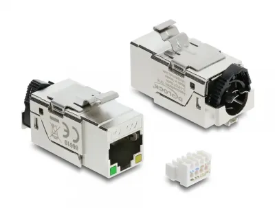 Keystone RJ45 Cat.6A STP cu PoE LED, Delock 86610